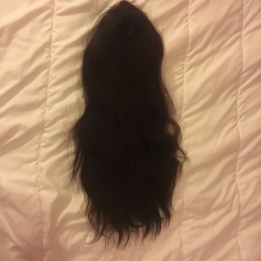 Brown long thick lace front human hair wig